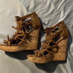 Suede wedges